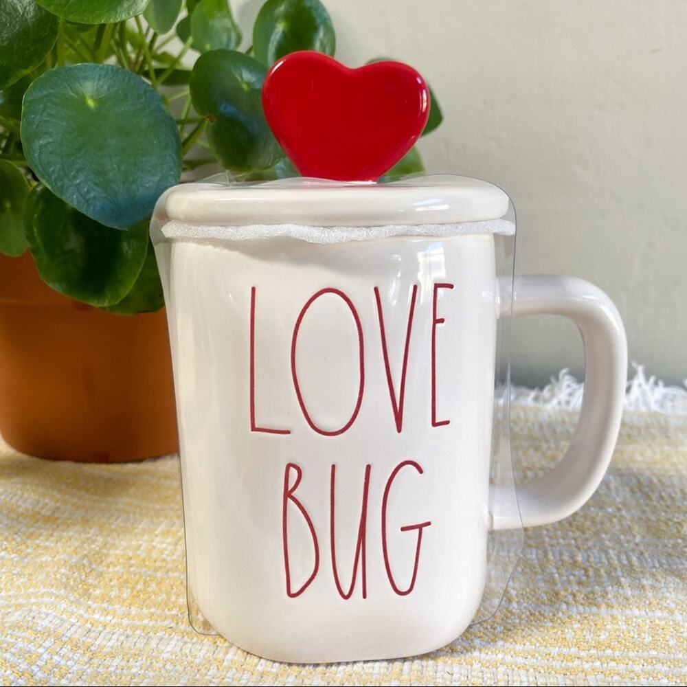 NWT Rae Dunn Love Bug‎ Heart Coffee Mug